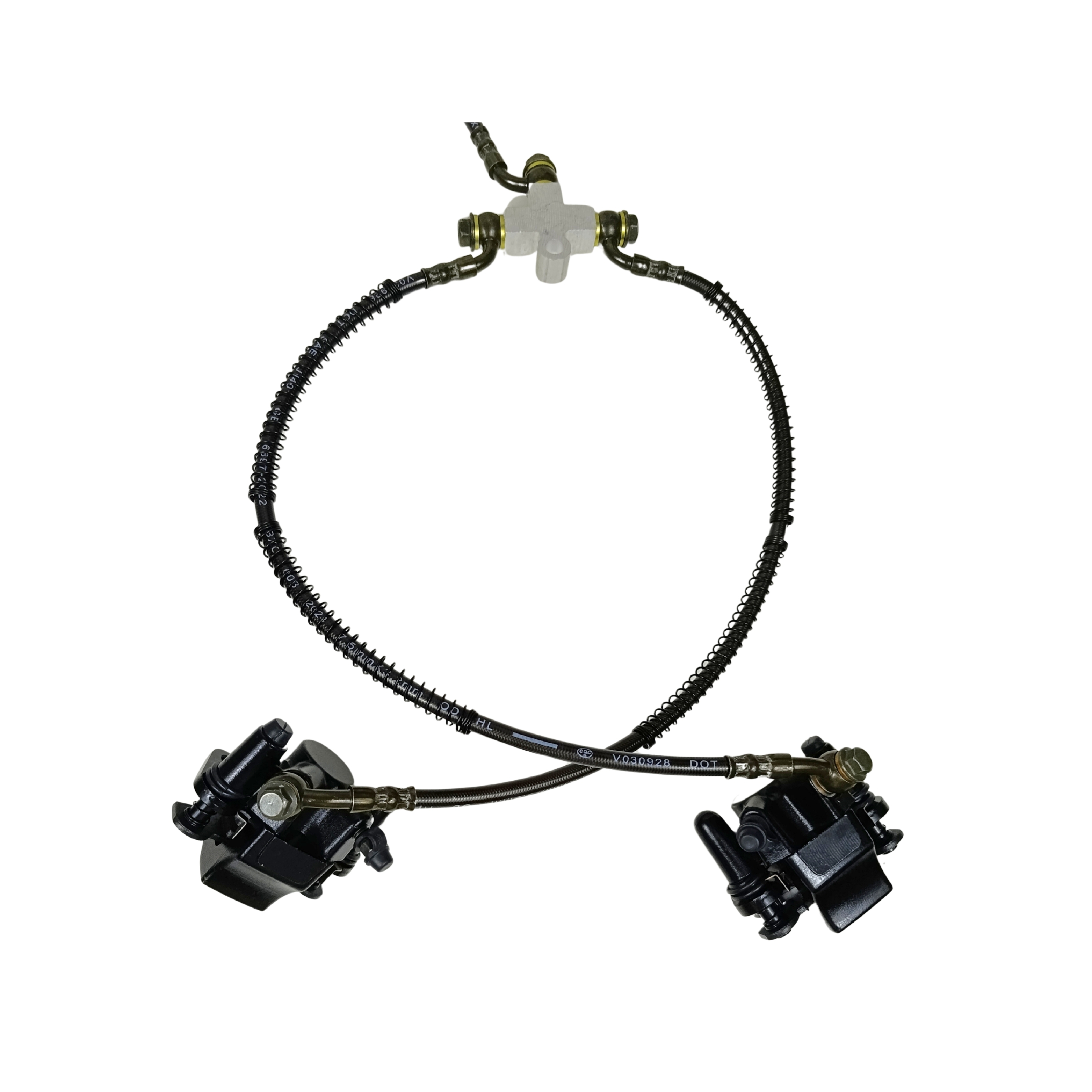 Bomba travao dianteiro completa (pinça esq+drt) (700mm/450mm) - Tox (Viper VR 125 (A125))