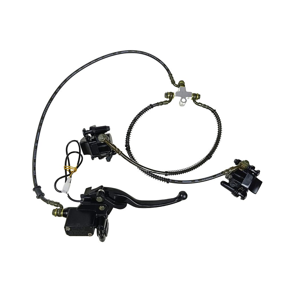 Bomba travao dianteiro completa (pinça esq+drt) (700mm/450mm) - Tox (Viper VR 125 (A125))