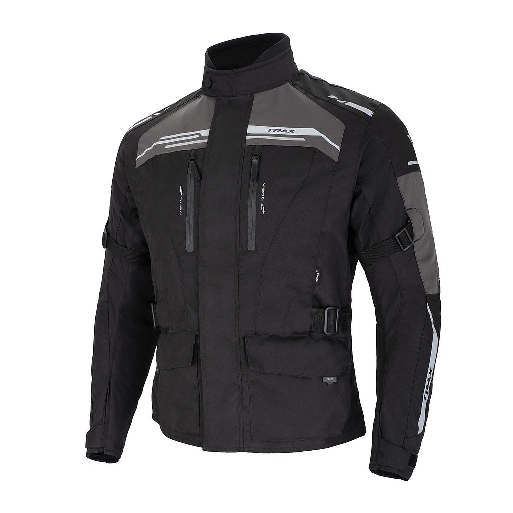 TRAXMOTO: Casaco Rebel X Black/Titanium Grey - Homem